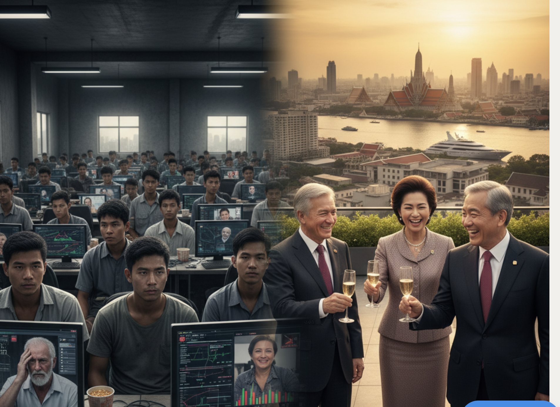 ความลับอันดำมืดของเครือข่ายจีน-กัมพูชามูลค่า 1.5 พันล้านดอลลาร์: แรงงานที่ถูกค้ามนุษย์และเหยื่อชาวอเมริกันระดมทุนให้เรือยอชต์, เครื่องบินเจ็ต และชนชั้นนำทางการเมืองไทยได้อย่างไร